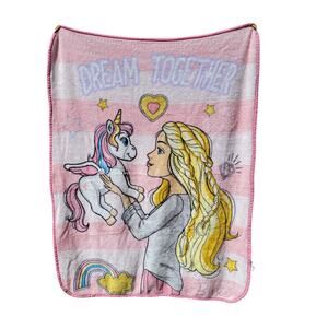Little Dreams Barbie Throw "Dream Together" 36" x 48"